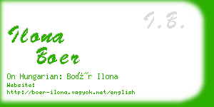 ilona boer business card